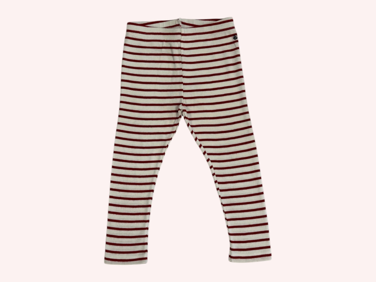 Petit Bateau Leggings Red with stripes