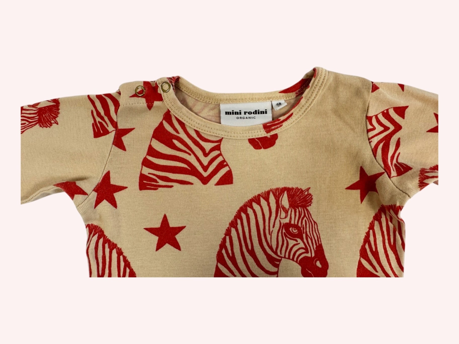 Mini Rodini Adorable Dress Beige with Zebras