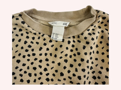 H&M Sweatshirt Beige Animal Print