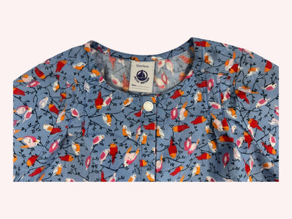 Petit Bateau Sweet Flower Blouse Blue