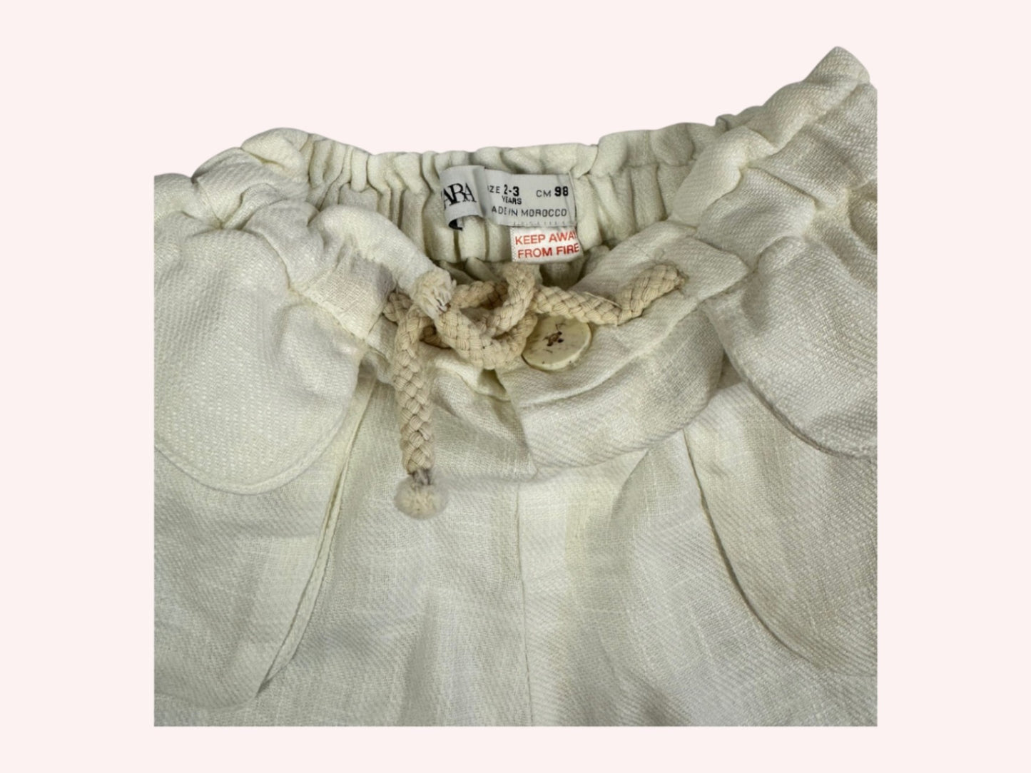 Zara Shorts Cream White