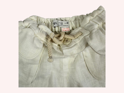 Zara Shorts Cream White