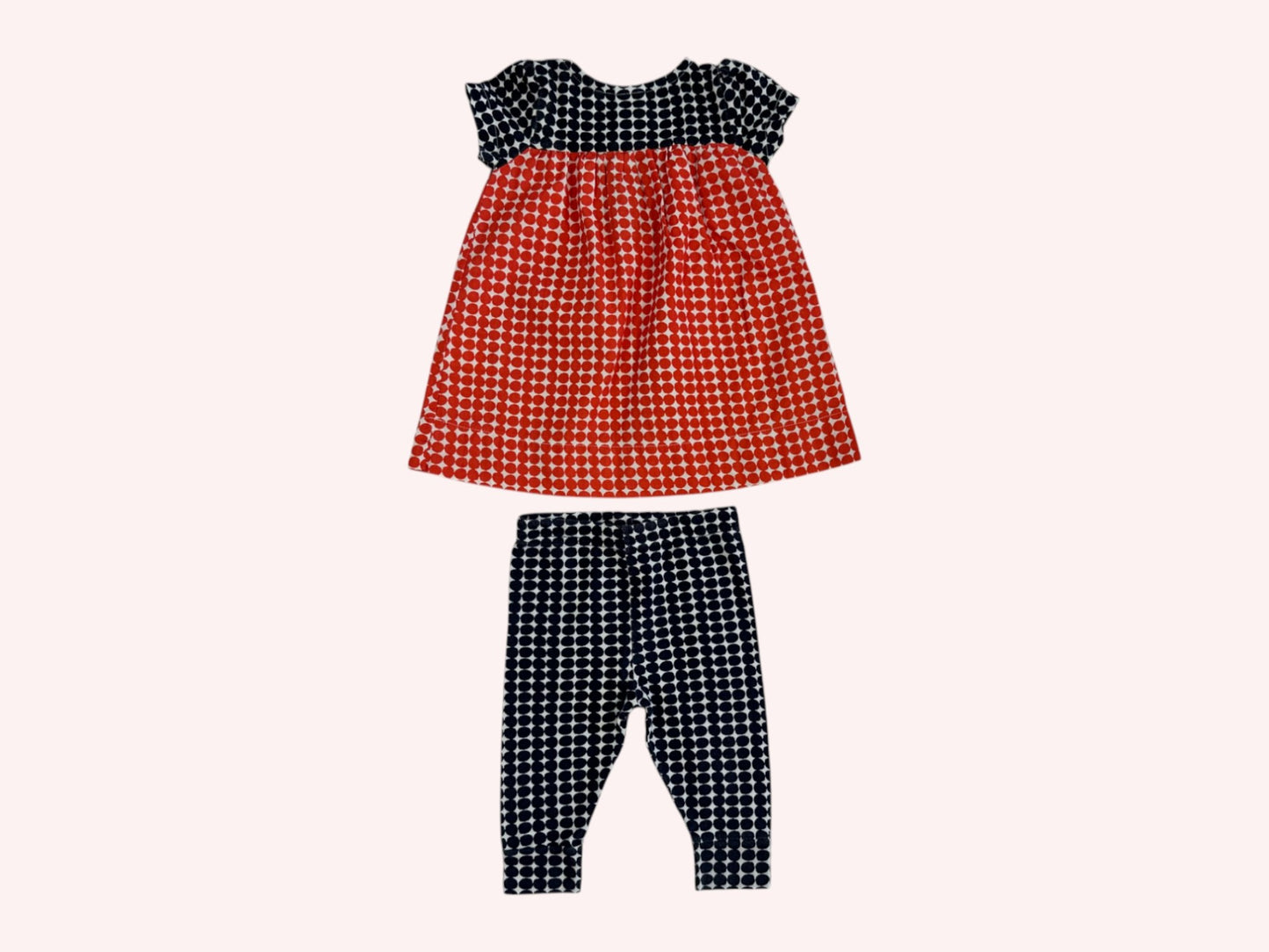 Petit Bateau Newborn Dress with Leggings