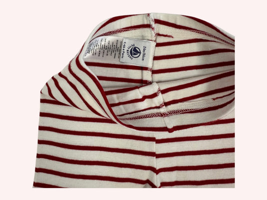 Petit Bateau Leggings Red with stripes