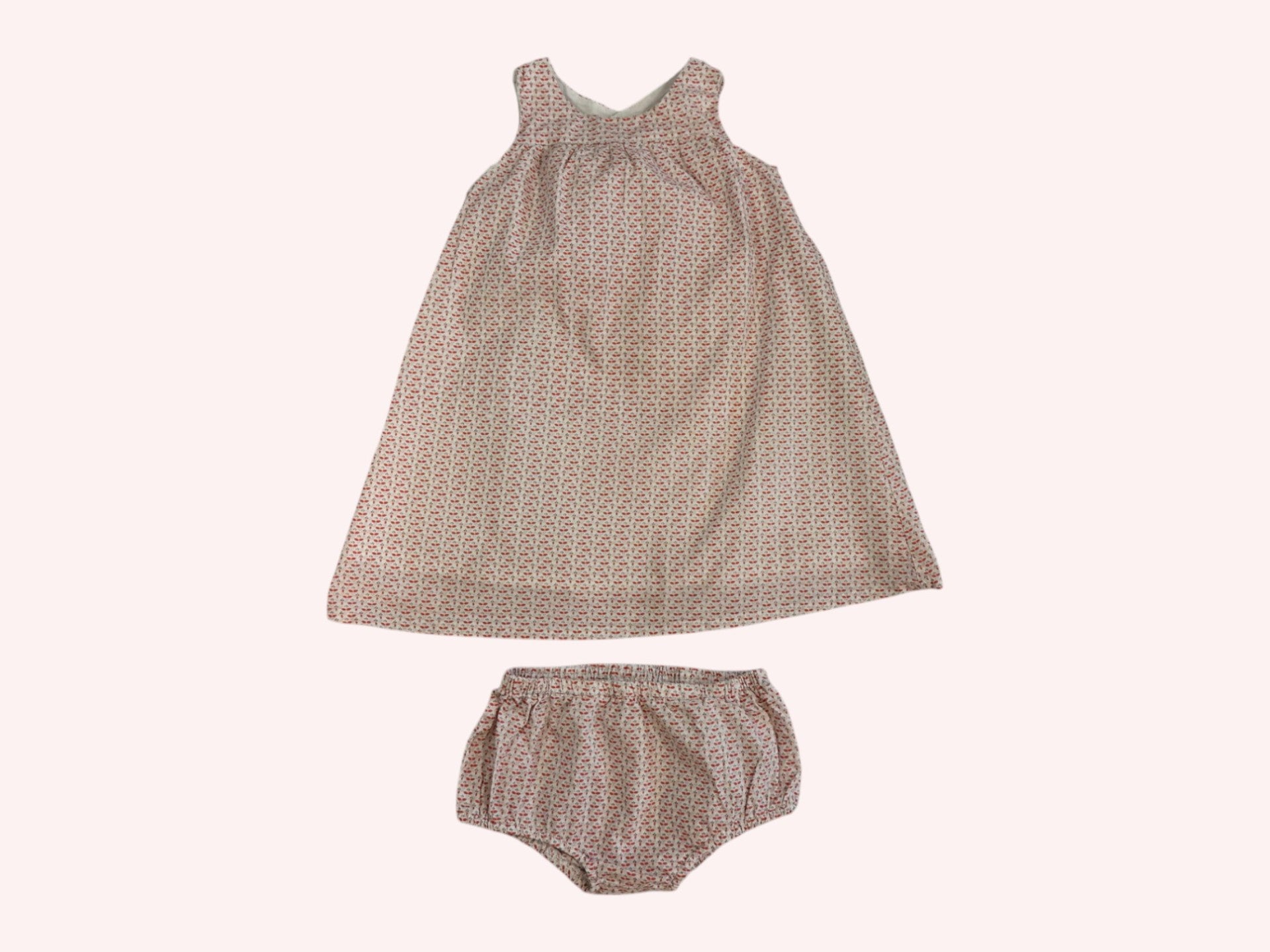 Bout'chou Dress with Bloomers Red