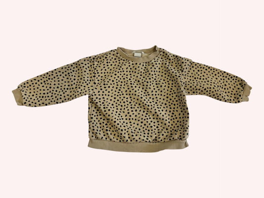 H&M Sweatshirt Beige Animal Print