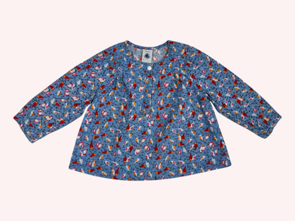 Petit Bateau Sweet Flower Blouse Blue