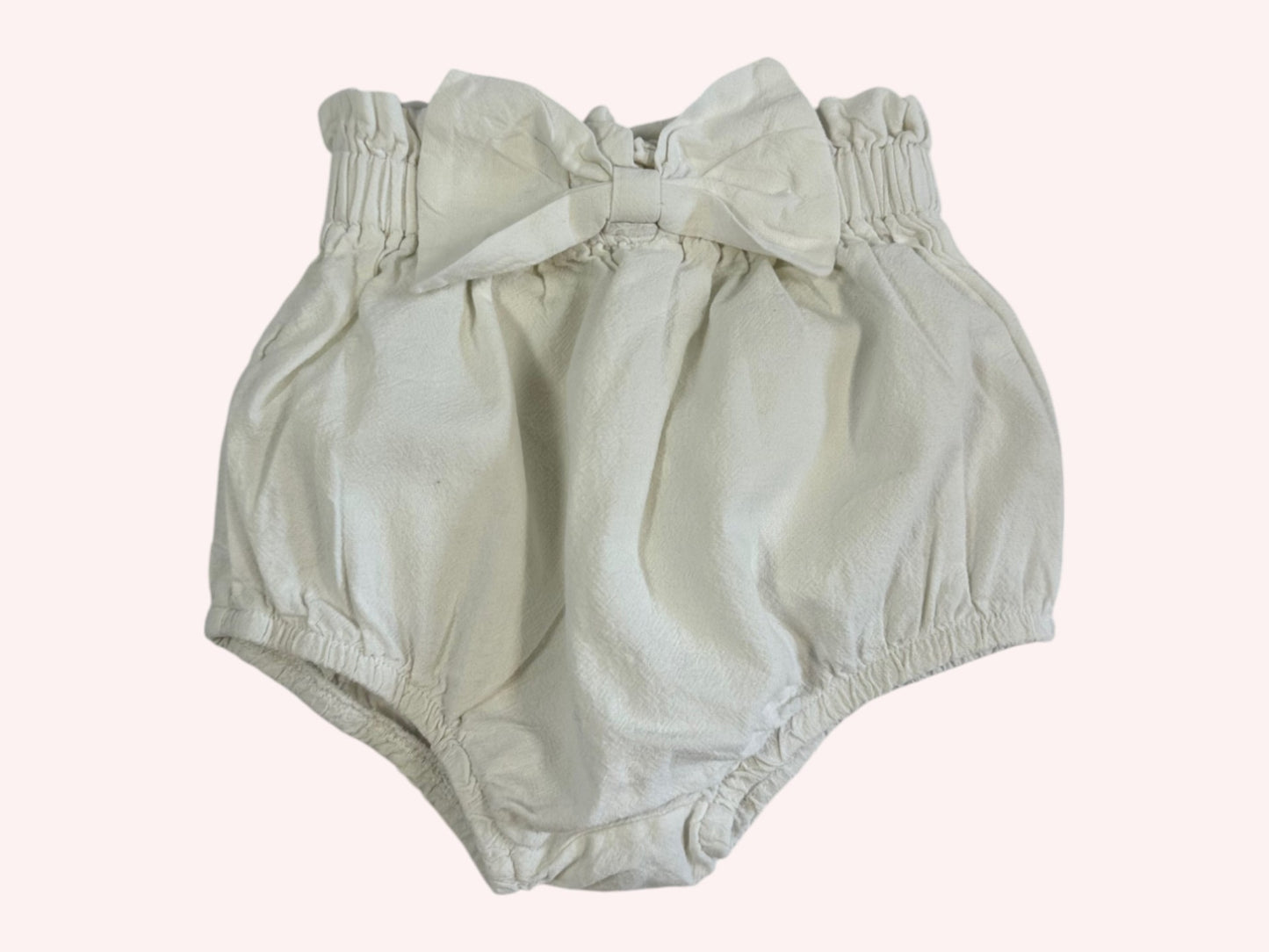 Baby Bloomers Cream with Bow