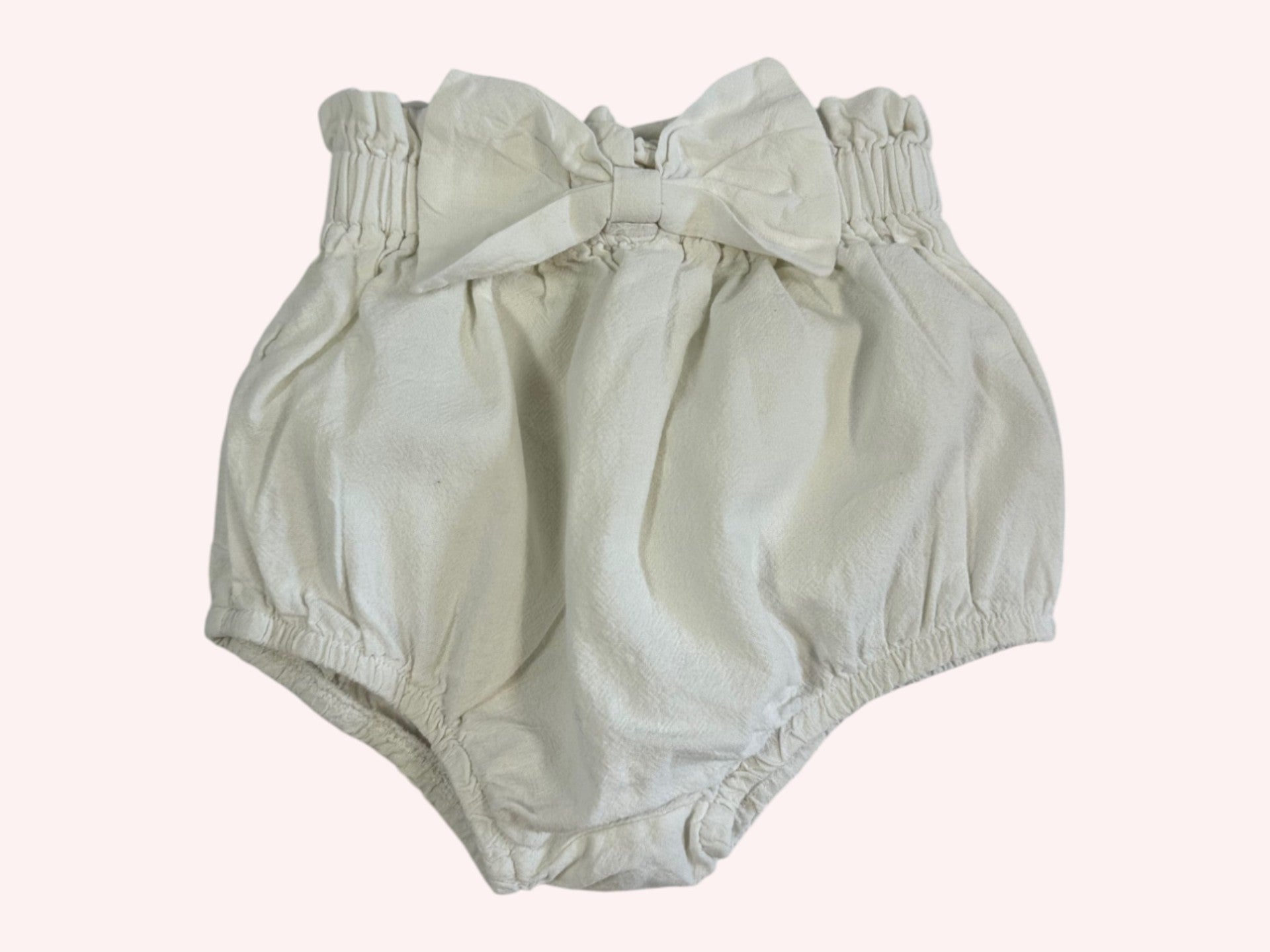 Baby Bloomers Cream with Bow
