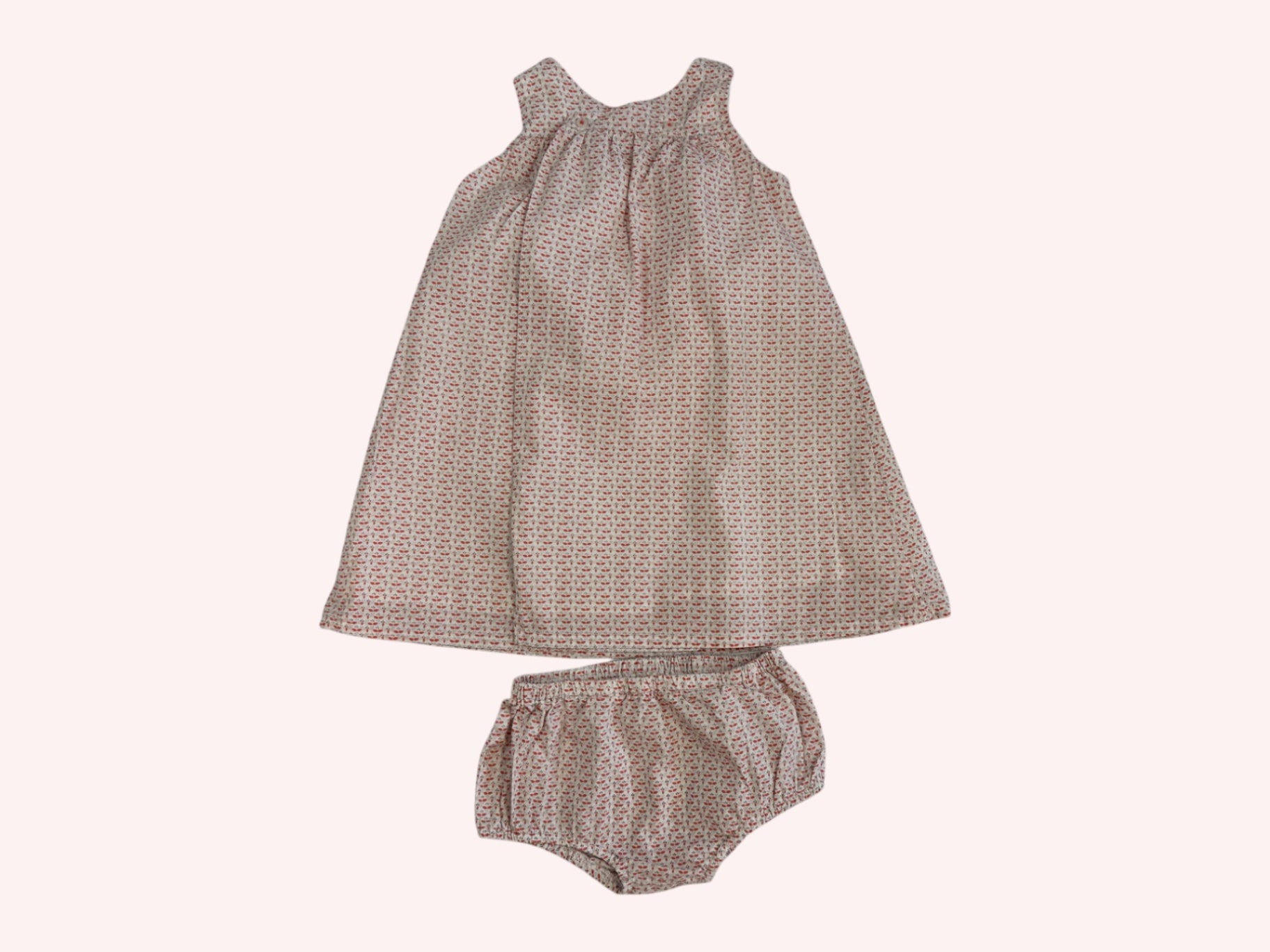 Bout'chou Dress with Bloomers Red