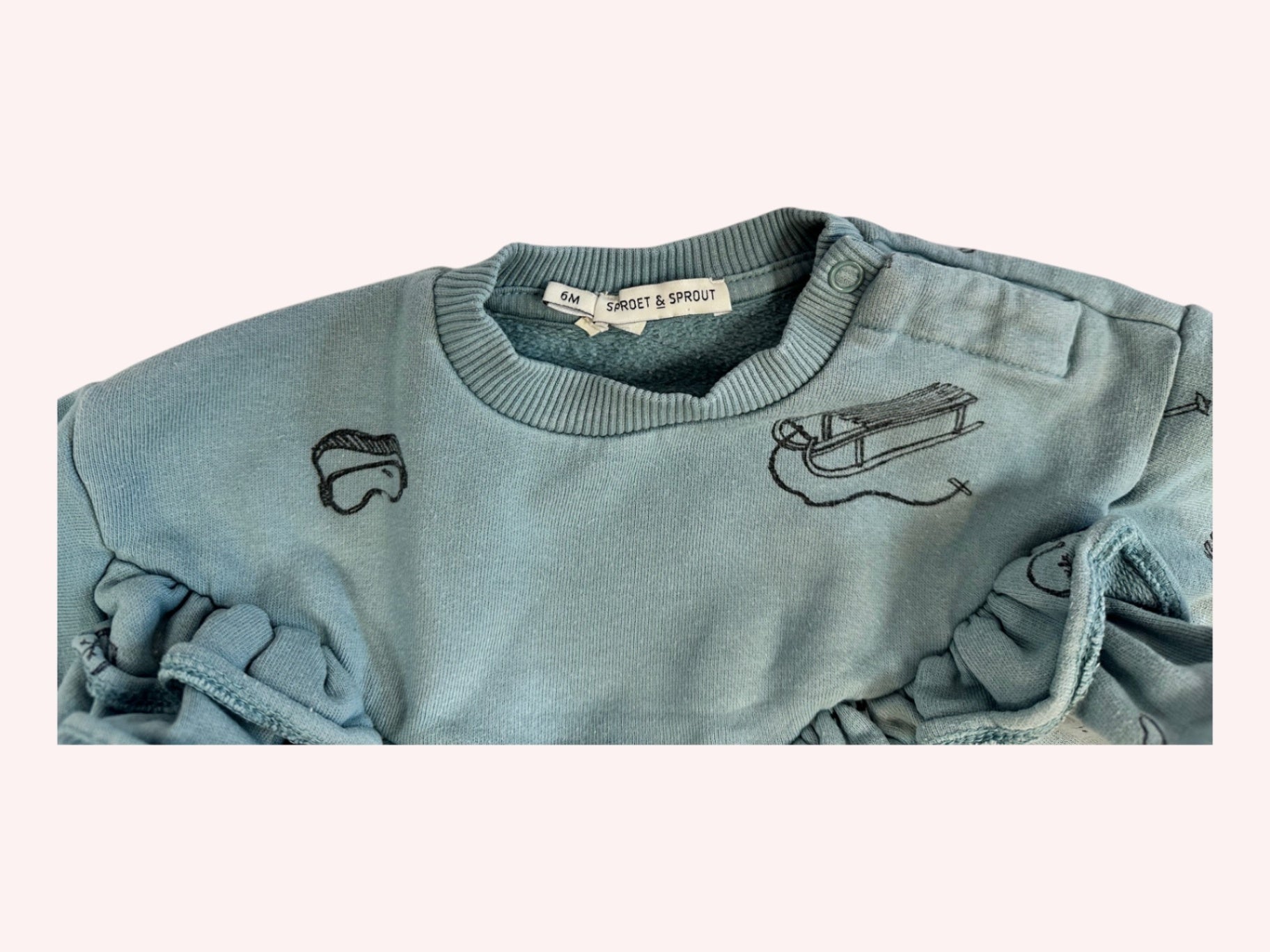 Sproet & Sprout Ruffle Sweatshirt and Leggings Blue