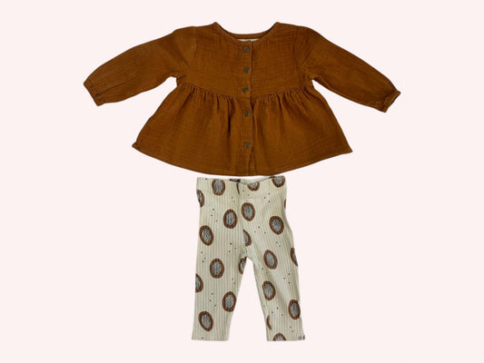 Your Wishes Sweet Blouse with Leggings