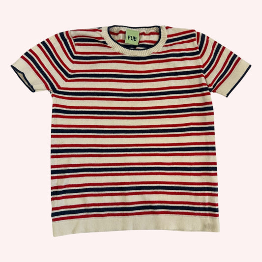 FUB Light Knitted T-Shirt Cream