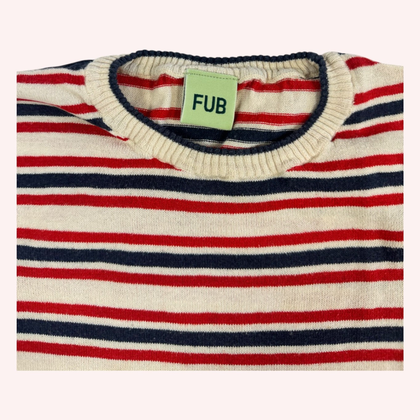 FUB Light Knitted T-Shirt Cream