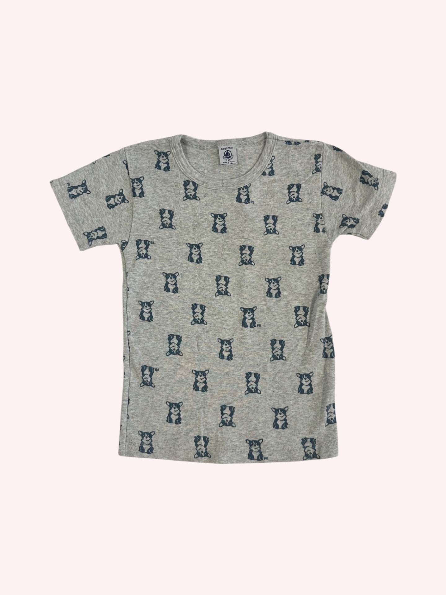 Petit Bateau T-Shirt Grey with doggies