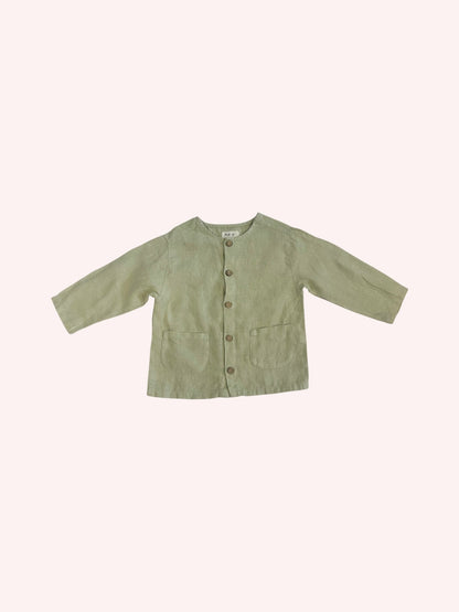 Play Up Linen Buttoned Shirt Brown