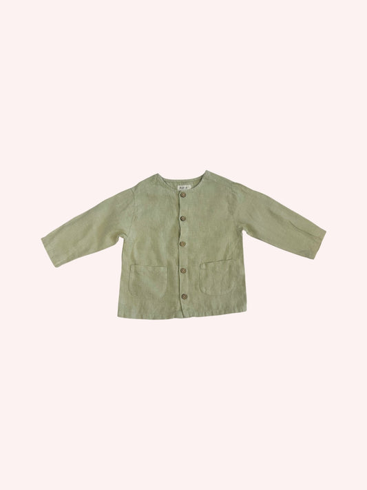 Play Up Linen Buttoned Shirt Brown