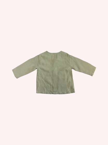 Play Up Linen Buttoned Shirt Brown
