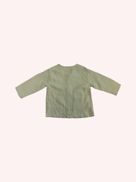 Play Up Linen Buttoned Shirt Brown