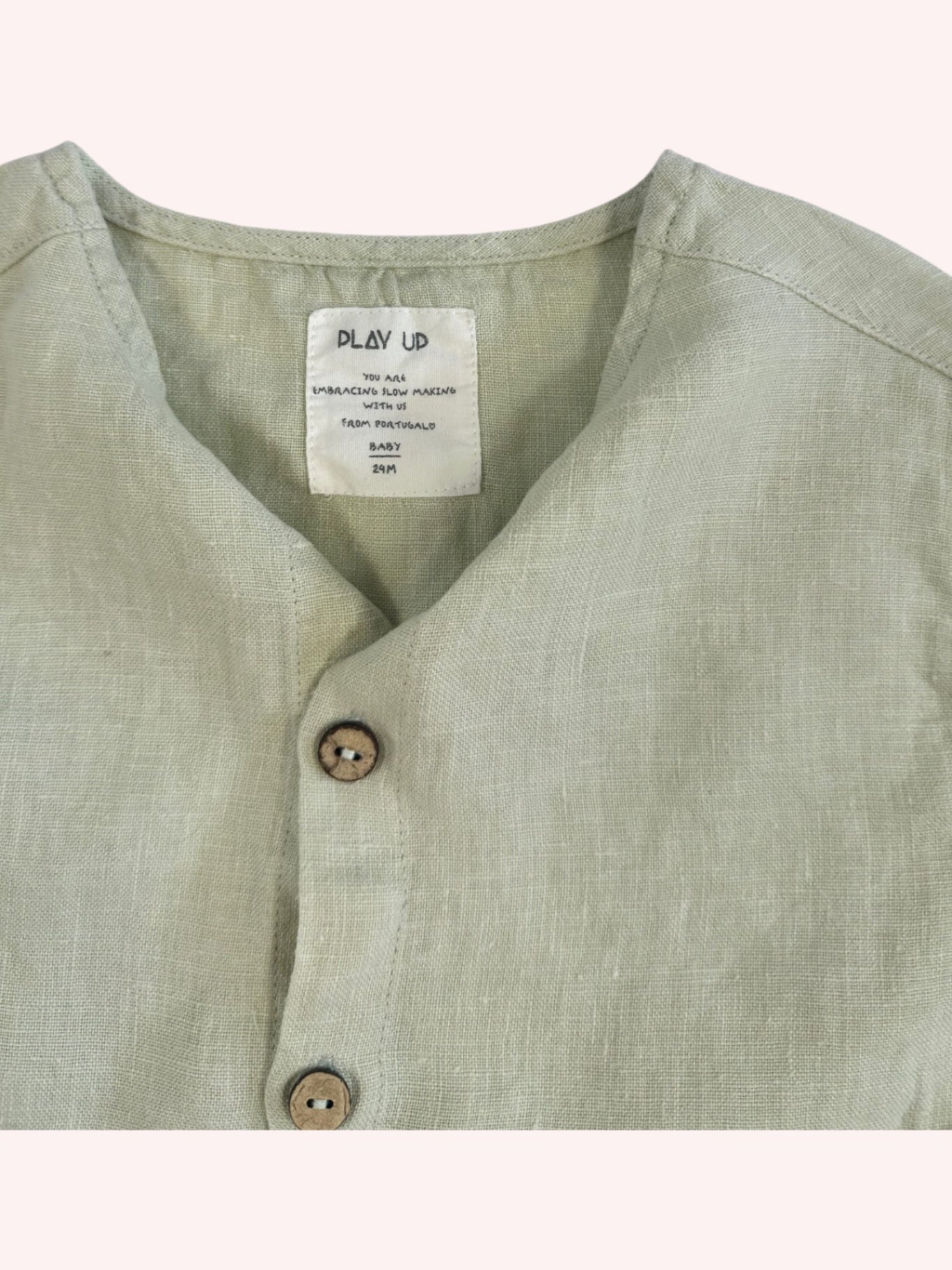 Play Up Linen Buttoned Shirt Brown