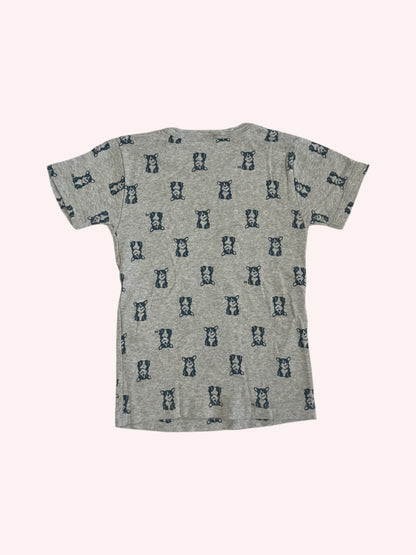 Petit Bateau T-Shirt Grey with doggies