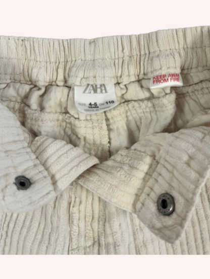Zara Creamy Trousers Corduroy