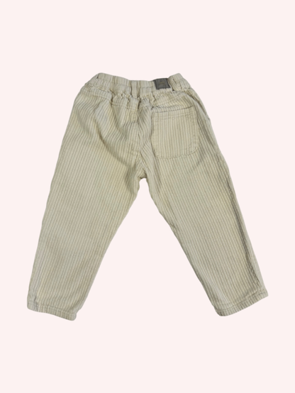 Zara Creamy Trousers Corduroy