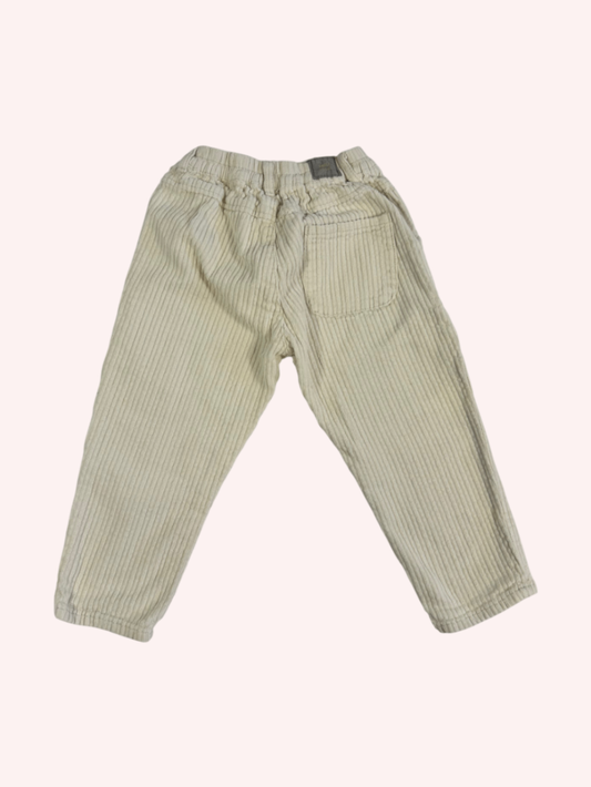 Zara Creamy Trousers Corduroy