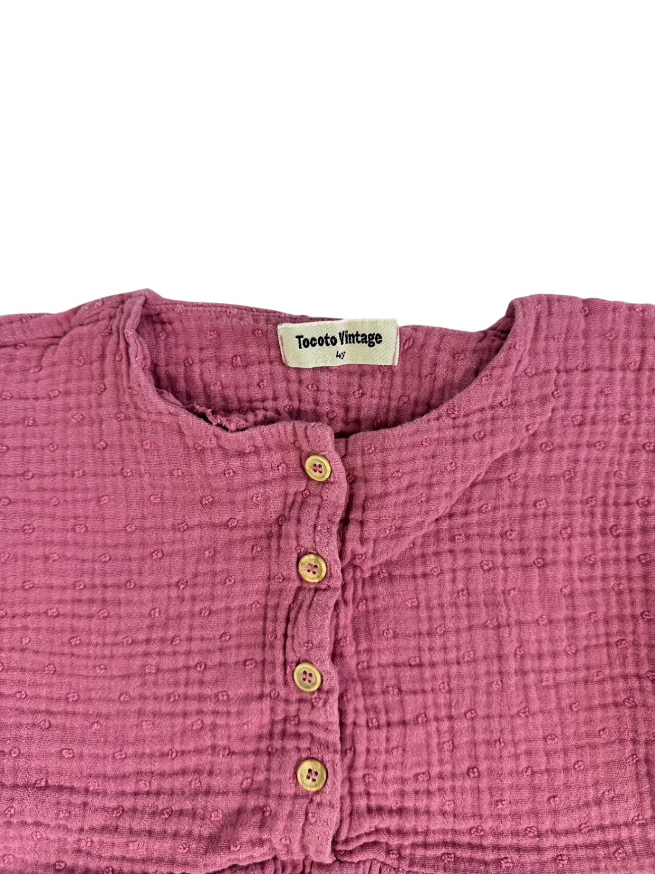 Tocoto Vintage musslin skirt + blouse Pink