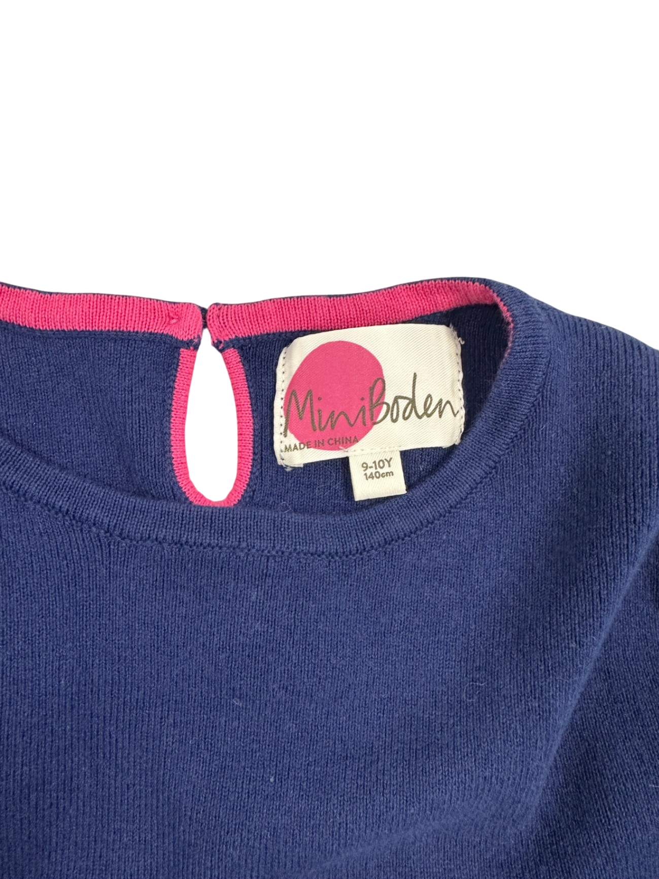 Mini Boden Dress Navy Blue with Multicolor Pattern