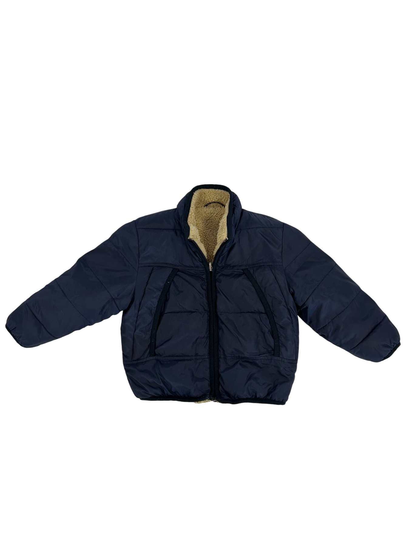 Bellerose Recersible Teddy Jacket Navy Blue