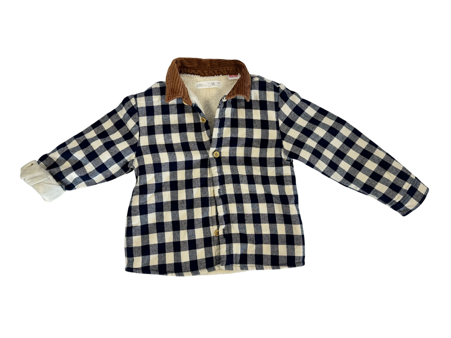 H&M Shirt Navy blue and cream