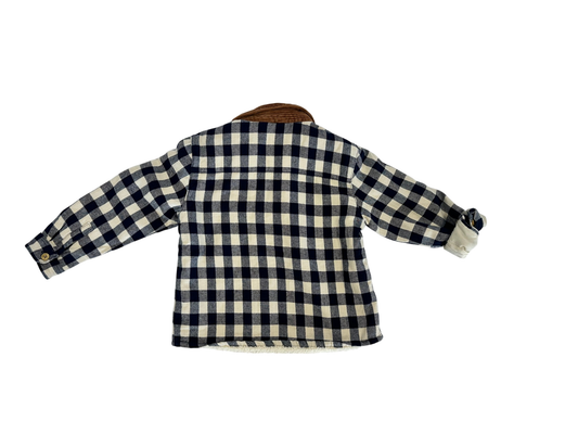 H&M Shirt Navy blue and cream