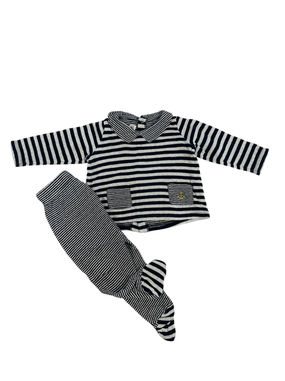 Petit Bateau Baby Set Black and white