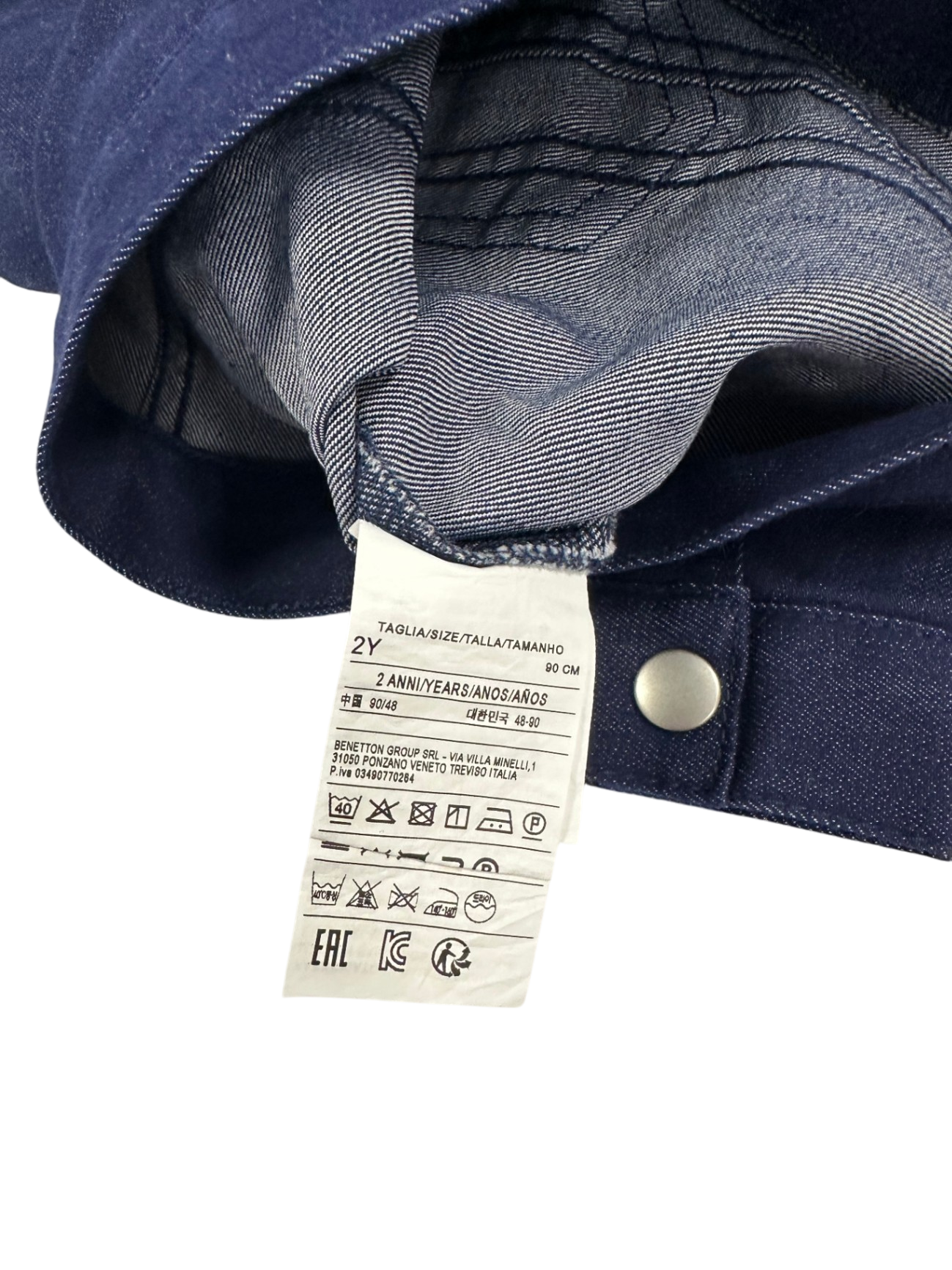 Benetton Denim Jacket Dark Blue