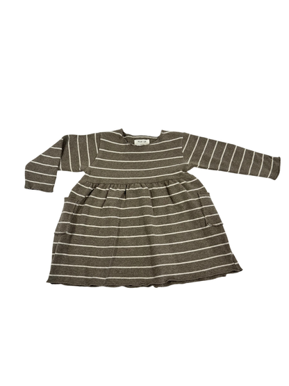 Play Up Dress Brown with white stripes