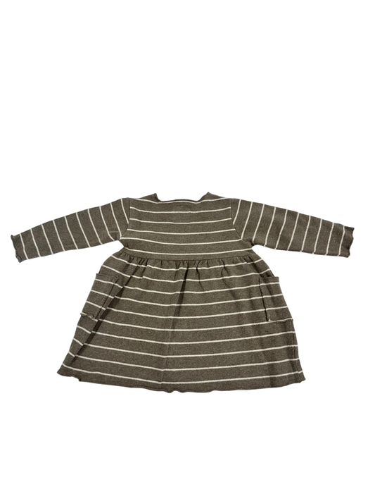 Play Up Dress Brown with white stripes