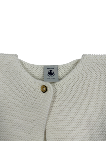 Petit Bateau Cardigan White