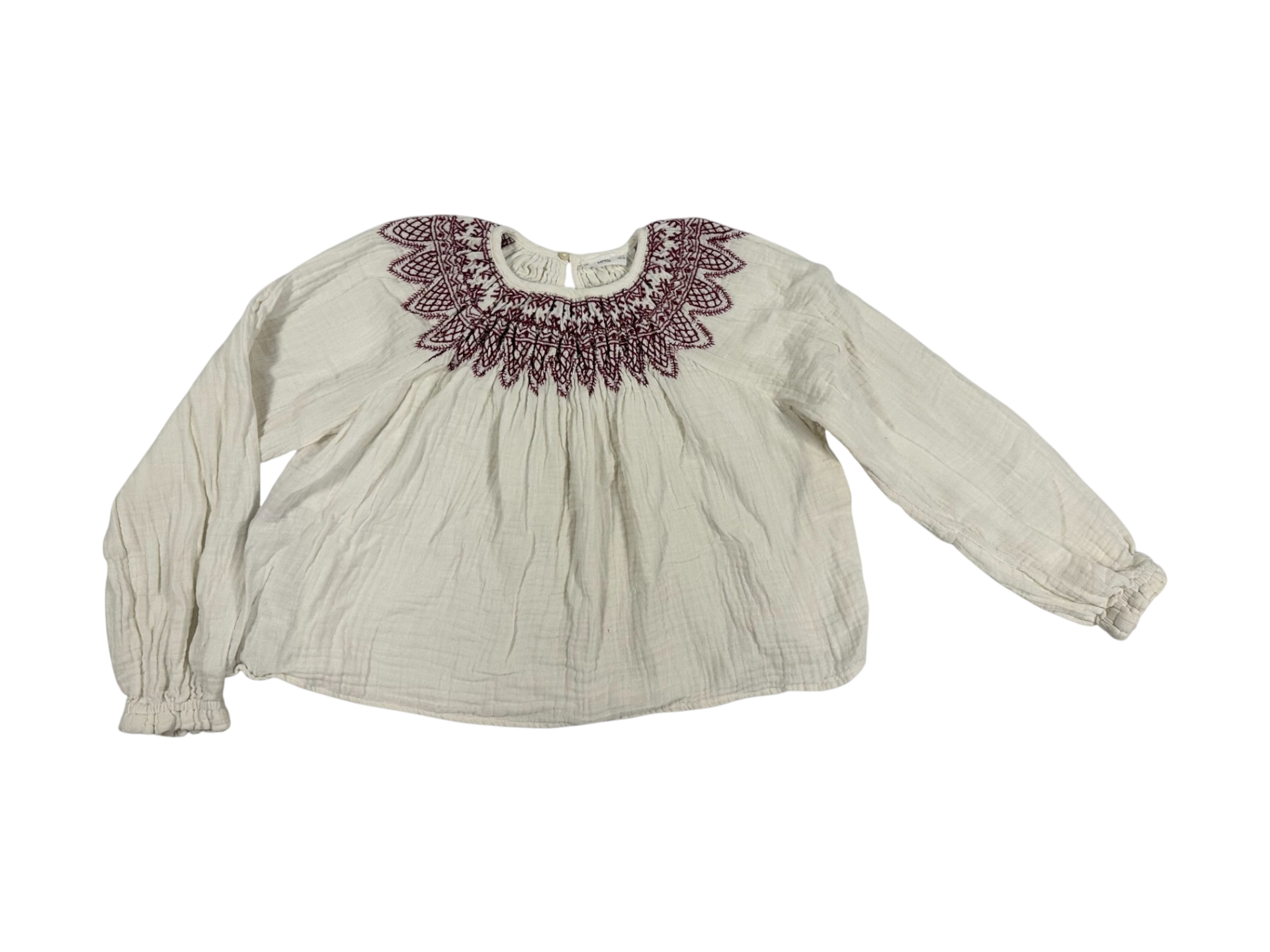 Mango Muslin Gipsy Blouse Off-white