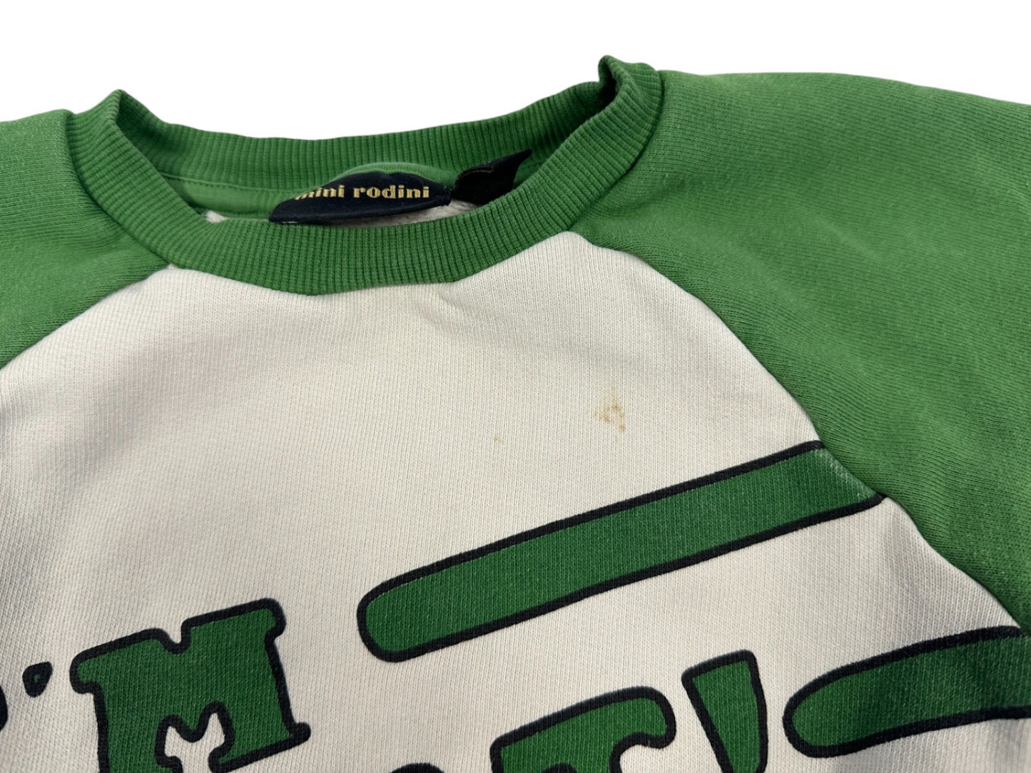 Mini Rodini Sweatshirt I'm Great Green