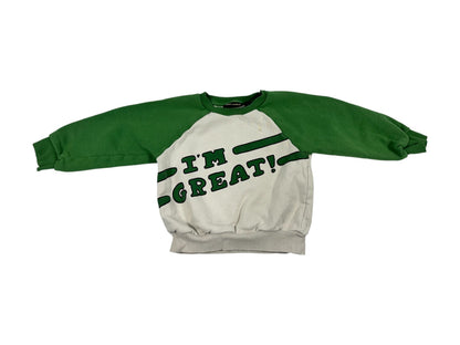 Mini Rodini Sweatshirt I'm Great Green