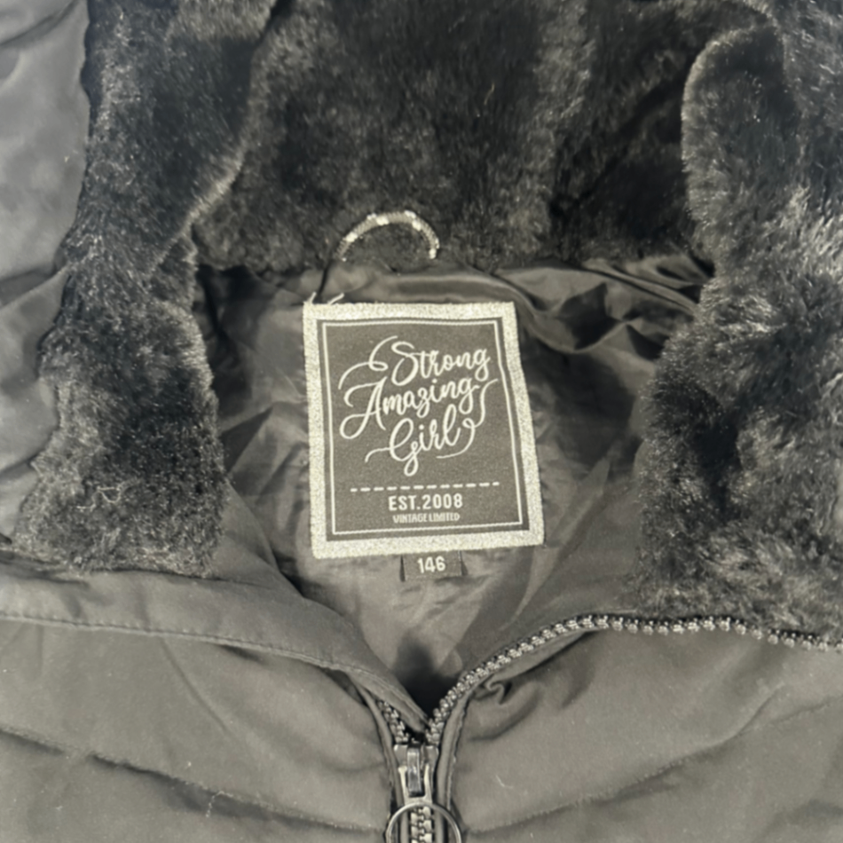 Strong American Girl Thick Winter Jacket Black