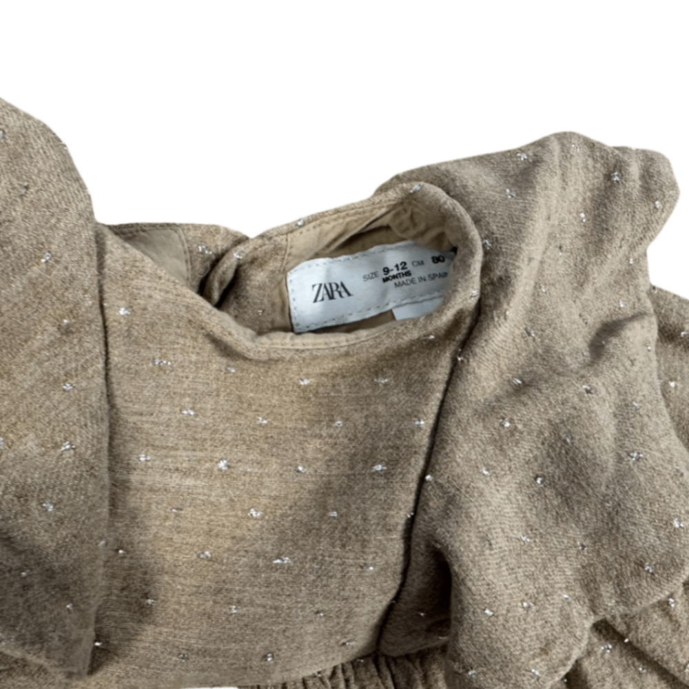 Zara Dress Beige with Glitter