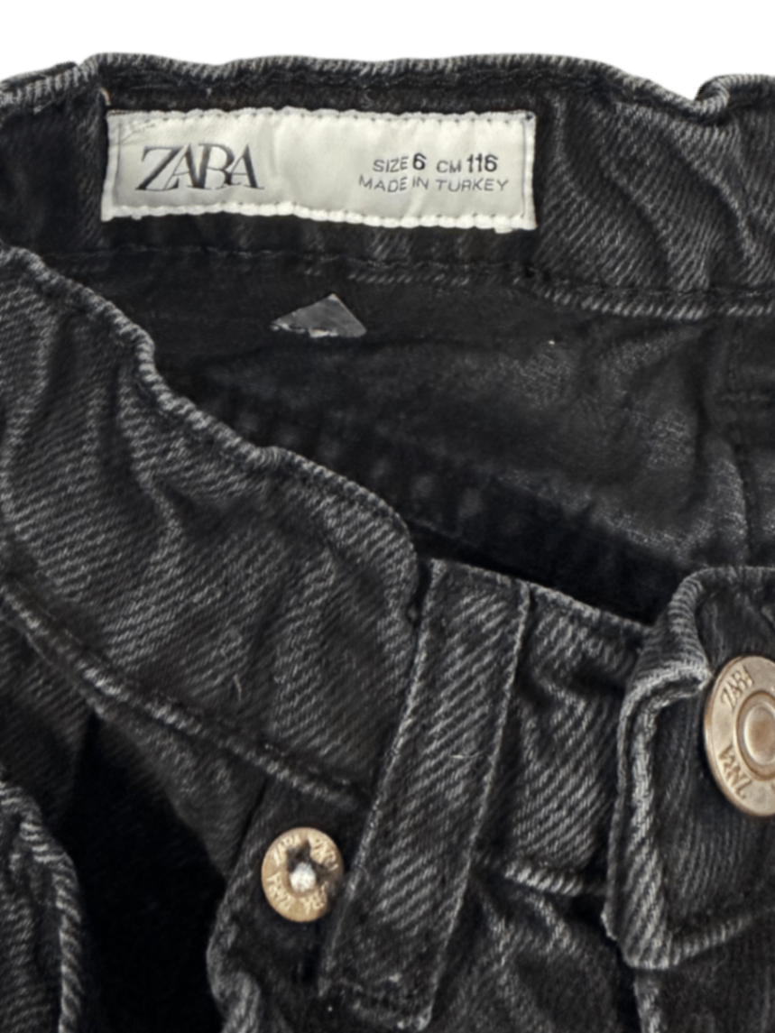 Zara Barrel Jeans Black