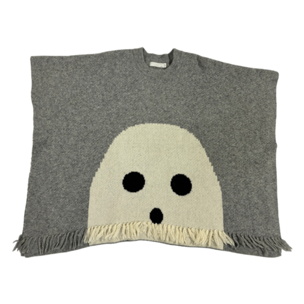Stella McCartney Kids Poncho Gray and white