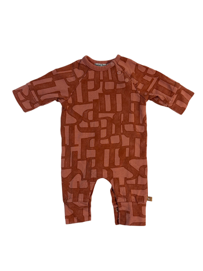 Sweet Petit Baby Onesie Coral with pattern