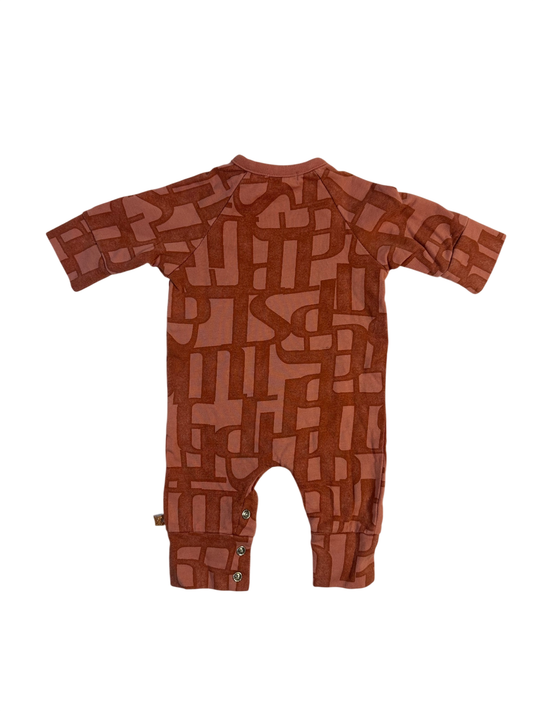 Sweet Petit Baby Onesie Coral with pattern