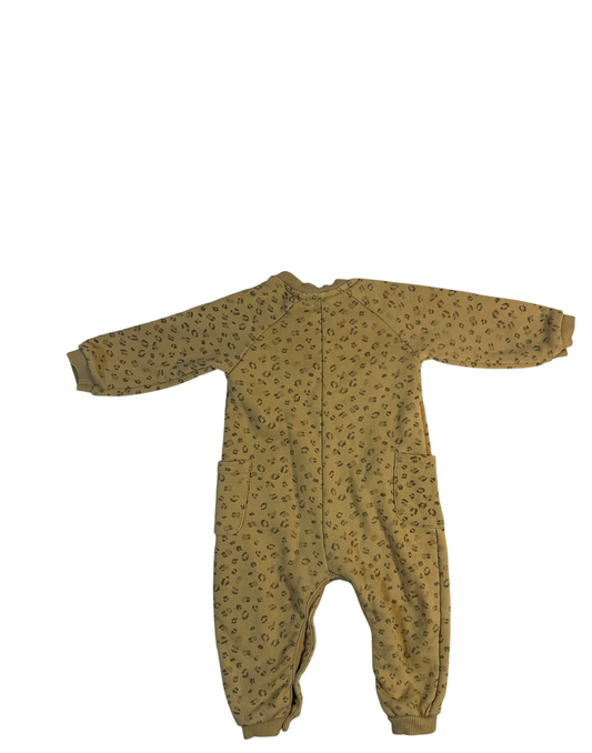 Zara Baby Onesie Beige with leopard print pattern