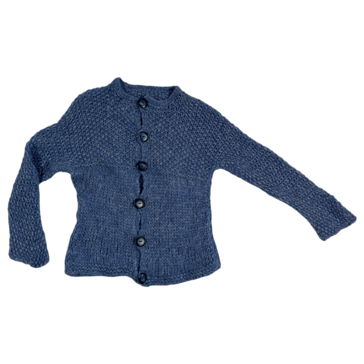 Soft Wooly Cardigan Steel Blue