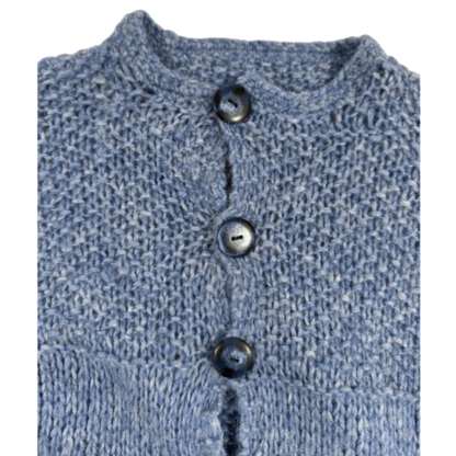 Soft Wooly Cardigan Steel Blue